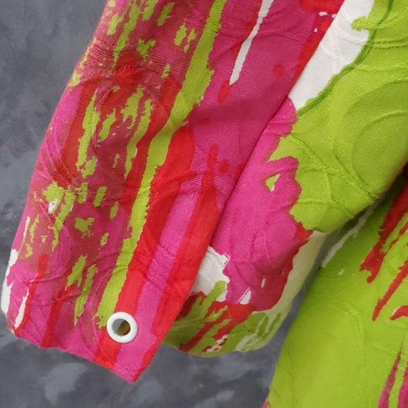Multiples Bright Color 3/4 Sleeve Jacket Sz MD - Picture 7 of 8